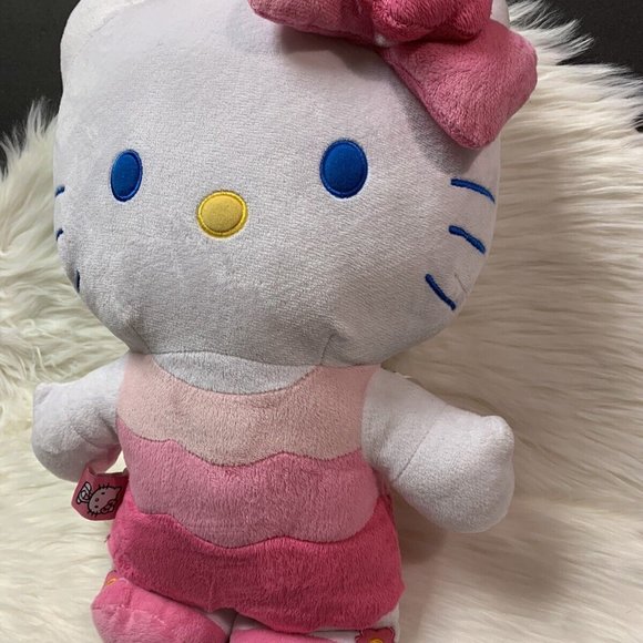 Hello Kitty Large Big Soft Pillow Plush Pink Dress & Bow 16" - Picture 2 of 7